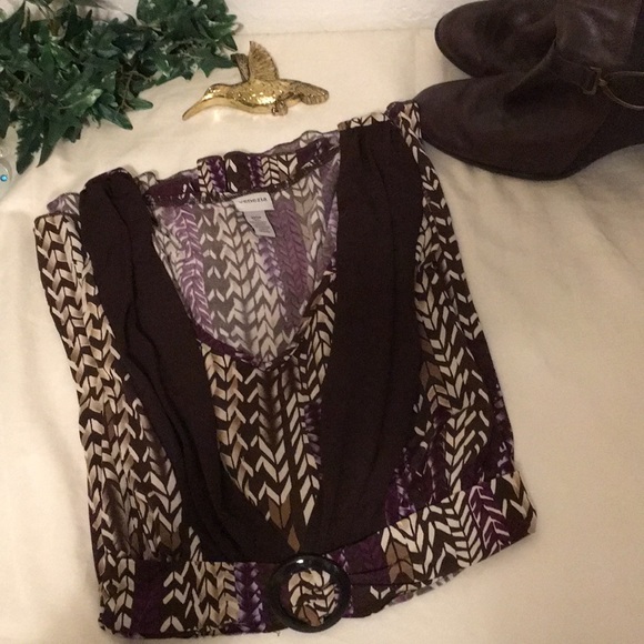 Venezia Arrows Flowing Blouse - Picture 2 of 8